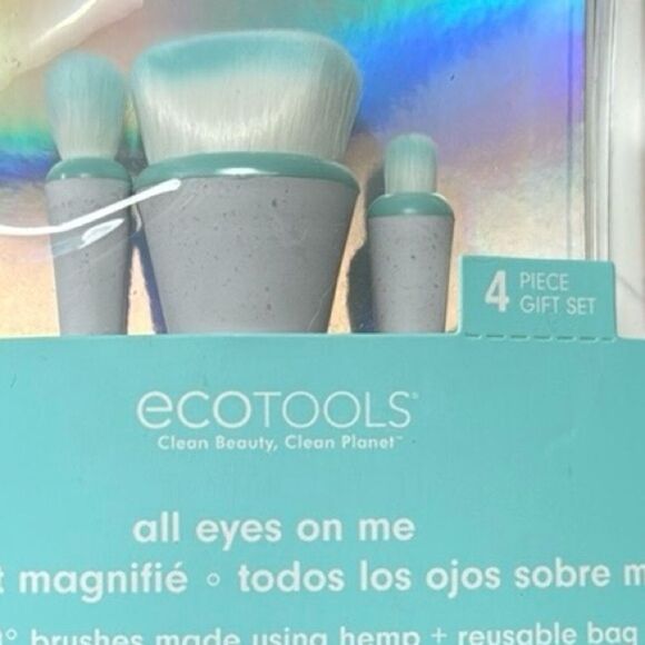 EcoTools All Eyes On Me Limited Edition Mini 360 Brush Set with Aqua Accents - Picture 2 of 4